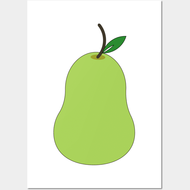 Green Pear Wall Art by Kelly Gigi